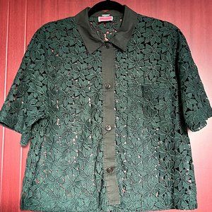 Leaf Laced Green Blouse
